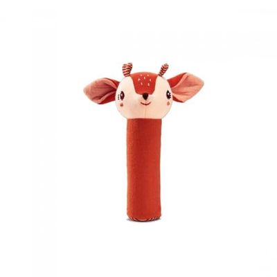 Lilliputiens - Sonajero pouêt - Stella el Cervatillo - Juguete sensorial para bebés con Sonido Divertido - En algodón Bio - Compañero para bebés - Desde el Nacimiento - Juguete Educativo - 83389