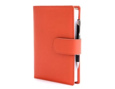 PROGRESSIO Agenda 2025 calendario giornaliero 12 mesi planner a righe A5 CLASSIC (15 x 21cm) - Handmade in Italy - Arancione