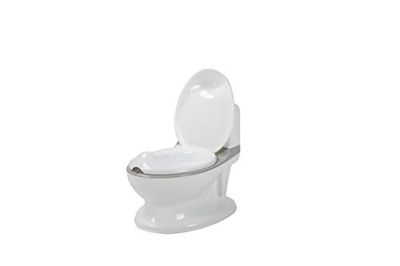 BabyDan 7820-20 Baby Dan Children Potty with Flushing Sound. 100% PVC Free. White/Grey