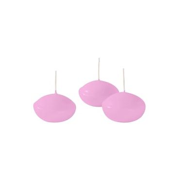Velas flotantes diámetro 4,5 cm altura 2,7 cm - 20 unidades - Color rosa polvo - Cereria Di Giorgio