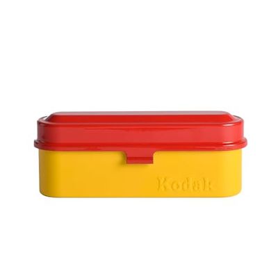 Kodak Film Case Estuche para 5 Rollos de películas de 35 mm – Retro Caja de Acero para salvaguardar Rollos de película (Rojo) (película no incluida)