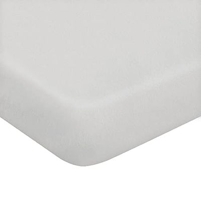 Homemania Corners One Single, Solid Colour-Fitted Sheet for Bed-White Cotton, 90 x 200 cm