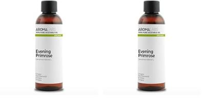 ORGÁNICO - Aceite vegetal Onagra - 100mL - 100% Puro, Natural, Prensado en frío y Certificado AB - AROMA LABS (Marca Francesa) (Paquete de 2)