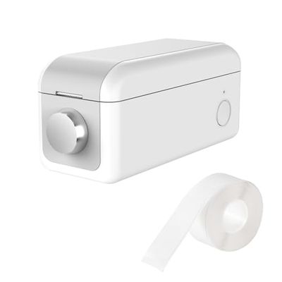 Kiperline Stampante di Etichette, Dispositivo di Etichettatura Adesiva Bluetooth Stampante di Etichette Portatile con Supporto iOS e Android per l'ufficio Domestico (Bianco)