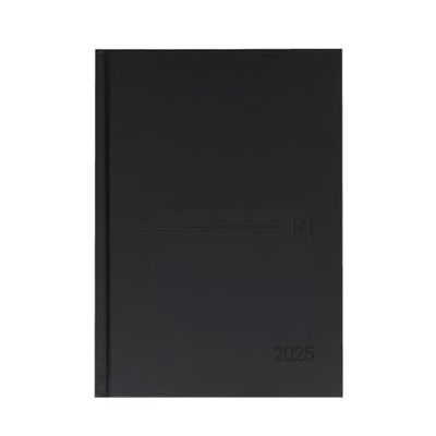 Oxford Classic, Agenda 2025 Día Por Página, A5, Tapa Extradura Cosida, Catalán, Color Negro