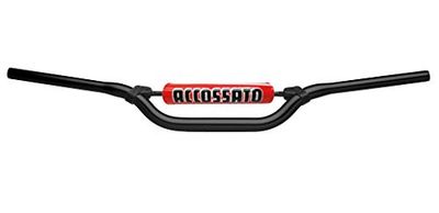 MANUBRIO ACCOSSATO MADE IN ITALY D.22, APRILIA > TUAREG RALLY 125 cc (1989-1994), COLORE NERO E PARACOLPI ROSSO (SH2R)