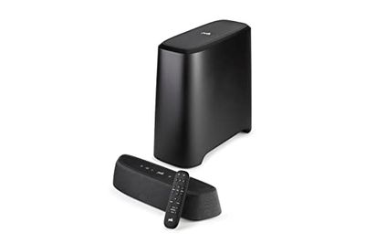 Polk Audio MagniFi Mini AX Barre de Son Ultra-Compacte avec Subwoofer sans Fil, Dolby Atmos, DTS:X, HDMI eARC, Bluetooth, AirPlay 2, Google Chromecast - Noir