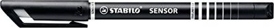 STABILO Sensor F Fineliner with Spring-Loaded Tip Fine Single Pen Black