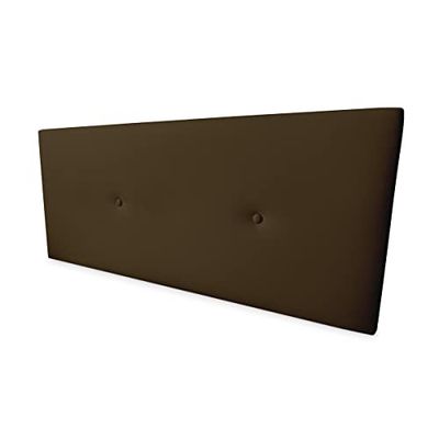 amuéblate online - Cabecero Premium Acolchado Modelo Kayne | Tapizado en Polipiel de Alta Gama-Incluye Herrajes y Tornillería, Madera, Chocolate, 115 x 60 cm (Cama 105)