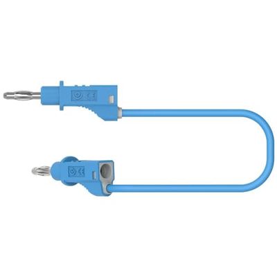 Electro PJP 2117-CD1-50Bl Câble de mesure avec fiches bananes et fiches bananes Bleu 50 cm