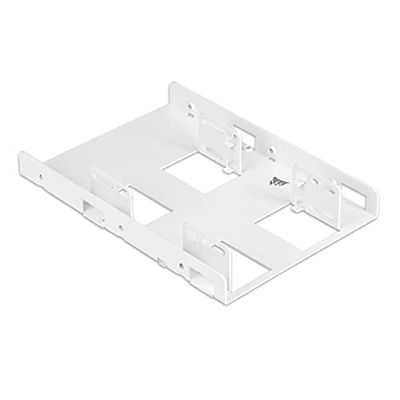 Corsair Soporte de Montaje de Doble SSD (Adaptador de 3.5" para Instalar SSD de 2.5", Instalación Sencilla) Blanco