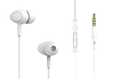 TELLUR Gamma Cuffie intrauricolari Wired con microfono (Bianco)