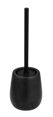 WENKO Brosse WC Nerno Noir avec manche en acier inoxydable noir Noir