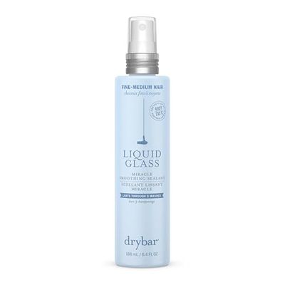 Drybar Liquid Glass Miracle Smoothing Sealant | Long-Lasting Frizz Control & Salon-Quality Glossy Finish | Heat-Activated Spray | Lightweight Heat Protectant Up to 232°C