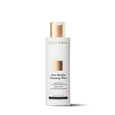 Alqvimia Micellar Cleansing Water with Ylang-Ylang and Bamboo, Make Up Remover, Facial Cleansing and Protection Against Blemishes, Facial Toner for Day and Night, 200 ml