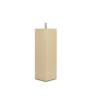 Fabrique de pernas am20170099 conjunto de 4 pés de cama quadradas madeira envernizada clara 17,5 x 5,5 x 5,5 cm