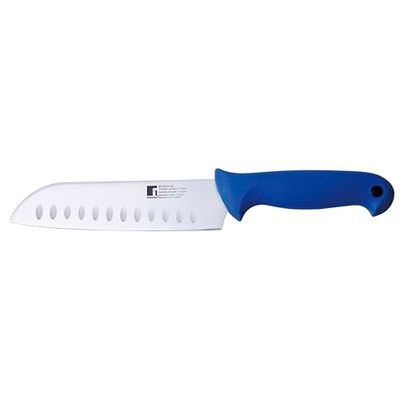 BERGNER Professional Color | Couteau de cuisine Santoku de 17,5 cm | En acier inoxydable | Parfait pour couper le poisson | Cuisine professionnelle | Manche ergonomique