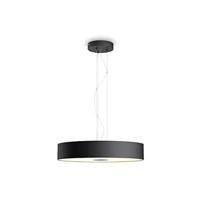 Philips Hue White Ambiance Fair, Lampadario Smart, Dimmerabile, con Bluetooth, 25W, Telecomando Dimmer Switch Incluso, Nero