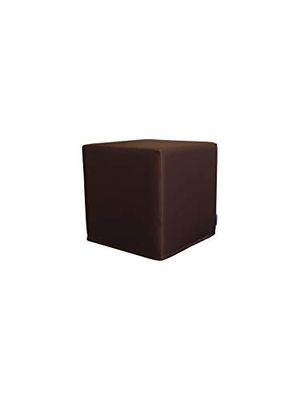 PanQube module 6-BR Pufa VERONA 30 voetplaat zonder borduurwerk, bruin, 30cm x 30cm x 30cm