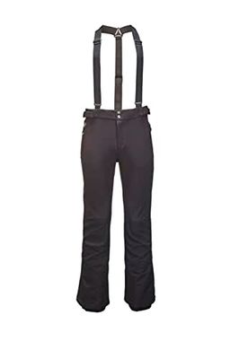 KILLTEC Men's Skibroek/softshellbroek met randbescherming, sneeuwvanger en afneembare banden Thônes MN Ski Sftshll PNTS A, zwart, XXL, 36415 200
