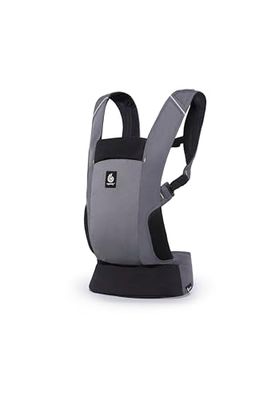 Ergobaby Away bärsele, resebärsele för spädbarn och småbarn (5,4-15,9 kg), 2 positioner bärsele för mage bärsele för rygg bärsele, Graphite Grey