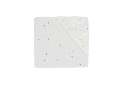 Jollein spännlakan jersey – twinkling, Sea Green – 70/75 x 140/150 cm – 100% bomull – dra-på-lakan – Oeko-TEX certifierad