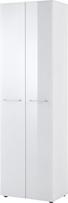 GERMANIA DIE MÖBELMACHER Armoire-penderie 3764-84 GW-Scalea, en Blanc, Façades avec revêtement en Verre, 59 x 197 x 40 cm (l/h/p)