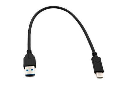 System-S Câble USB 3.1 30 cm Type C mâle vers 3.0 A mâle Adaptateur 5 Gbit/s 100 W en Noir