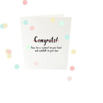 Carte di coriandoli - Congratulazioni V2