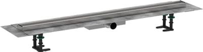 hansgrohe RainDrain Compact - set completo di canalina doccia (incl. set di installazione), canale di scarico piastrellabile 1000 mm, installazione piatta, acciaio inox spazzolato