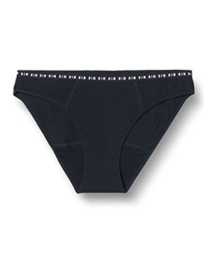 DIM Slip Women Menstrual Classic Bio Cotton Medium Flow Protect x 1, svart, 38-40