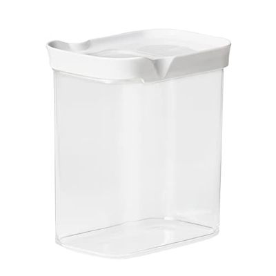 Emsa N11421 Optima - Bote de 1,6 litros, rectangular, tapa deslizante, ideal para porciones, 100% seguro, higiénico, inofensivo, junta fresca, sin BPA, diseño transparente