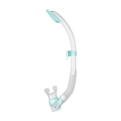 Mares Rebel Splash Snorkel voor duiken, met anti-spatsysteem, uniseks, volwassenen, wit/aqua, eenheidsmaat