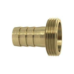 KS Tools - Giunto a vite per tubo flessibile 1/3, 1 x 19 mm, a tenuta piatta, senza elastico, versione leggera, in ottone lucido