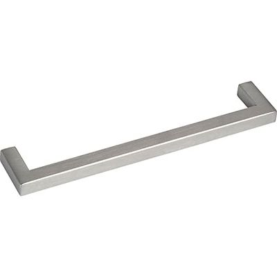 Unbekannt Grimme Euros 8542210160 Cabinet Handle Width 170 mm Kitchen Handle Brushed Stainless Steel Silver Hole Spacing 160 mm