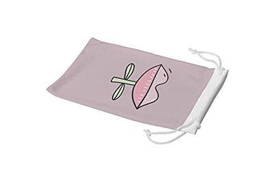 Bonamaison Imprimé Numériquement Lunettes Étui avec Cordon de Serrage, 100% Coton, Sac Lunettes, Pochette à Lunettes, 1 Pièce, Taille: 11x19 Cm