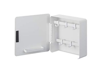 Yamazaki 4799 TOWER Magnetic Key Box, white, Steel, 15.8 x 5.5 x 15.8 cm