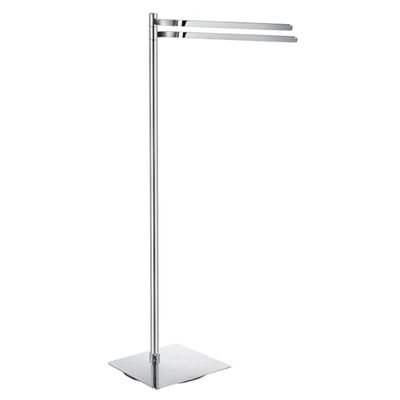 Smedbo FK325 Outline Barre Porte-Serviettes Double Laiton/Cuivre/Zinc Argent 30 x 10 x 87 cm