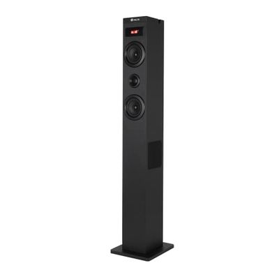 NGS SKY CHARM 2.1- Altoparlante a Torre Bluetooth da 80W con Ingresso Ottico, USB, Radio FM e AUX IN, Nero