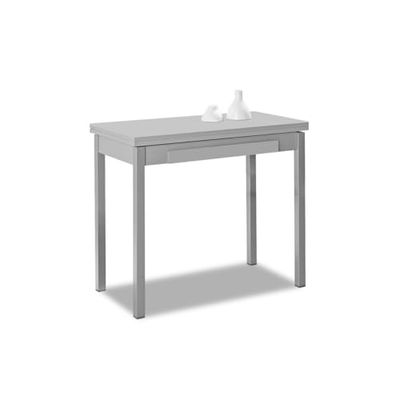 ASTIMESA Boekstijl: keukentafel, metaal, grijs, 90 x 50 cm