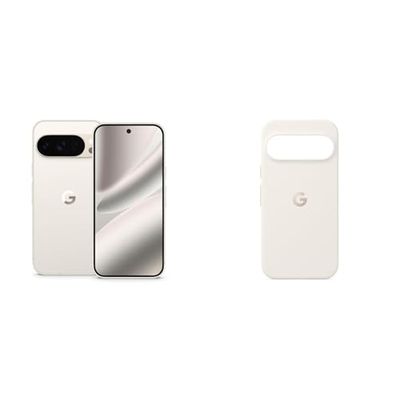 Google Pixel 10 Pro - Unlocked Android Smartphone with Gemini, Triple Rear Camera System, 24+ Hour Battery and 6.3" Super Actua Display - Porcelain, 512GB+Case