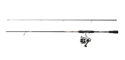 Abu Garcia Max X Spinning Combo met Lijn, Zoetwater Hengel Reel Snoekbaars Baars, Sterk Lichtgewicht Veelzijdig, Zwart Grijs, 2.13m Matig Snelle Hengel, 2000 Maat Reel