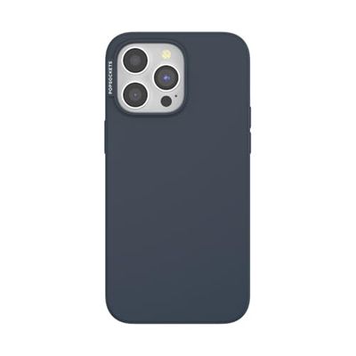 PopSockets Custodia per iPhone 15 Pro Max compatibile con MagSafe, custodia per iPhone 15 Pro Max, compatibile con ricarica wireless, solo custodia, blu navy