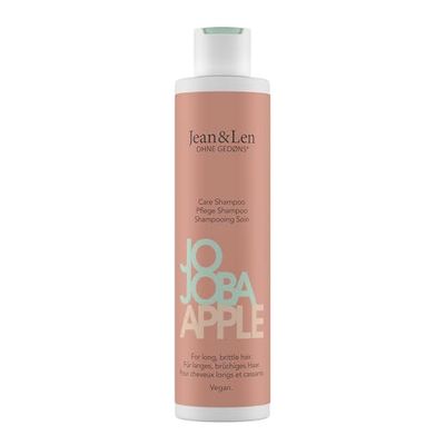 Jean & Len Shampooing de soin Jojoba & Pomme, soigne les cheveux longs et cassants, pour des cheveux plus sains et plus forts, sans parabènes ni silicones, végétalien, 300 ml