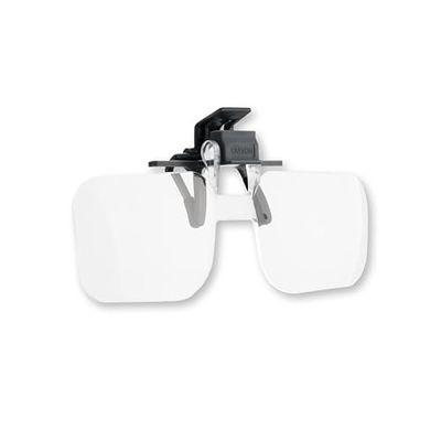 Carson Occhiali con Lenti d'Ingrandimento 1,75x, Grigio, Lenti a Clip Flip-Up, Ingrandimento a Mani Libere (OD-12)