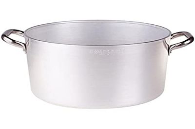 Agnelli ALMA104B20 Cacerola Alta con 2 Asas de Acero, Aluminio Profesional de 3 mm, 20 cm
