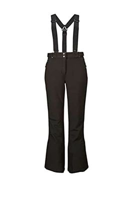 KILLTEC Women's Pantaloni da Sci/Pantaloni Softshell con Protezione Bordi, paraneve e Cinturini Staccabili Thônes Wmn Ski Sftshll PNTS C, Nero, 34, 36414-000