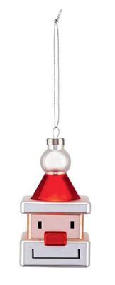 Alessi Jultomtkub, Decorazione natale, glas, flerfärgad, en storlek