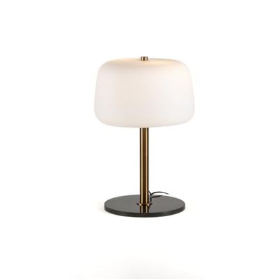MESA AUXILIAR 50X50X50 MARMOL BLANCO/FIBRA DE VIDRIO BLANCO