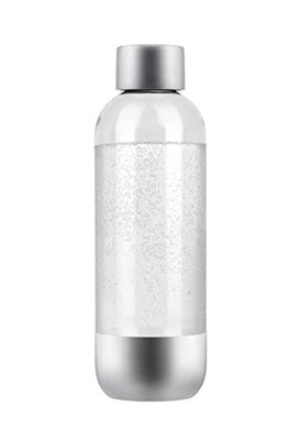 AQVIA Botella de plástico Pet prémium de 1 litro (Acero).